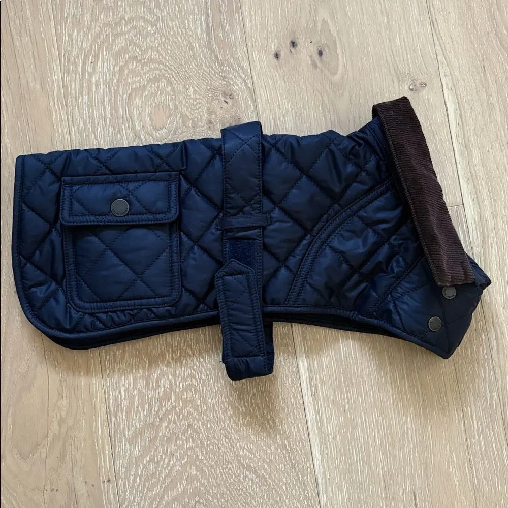 Ralph Lauren Fleece-Lined Dog Quilted Barn Jacket Sz L